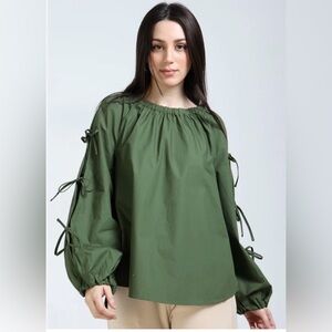 Free Assembly Tie Sleeve Top